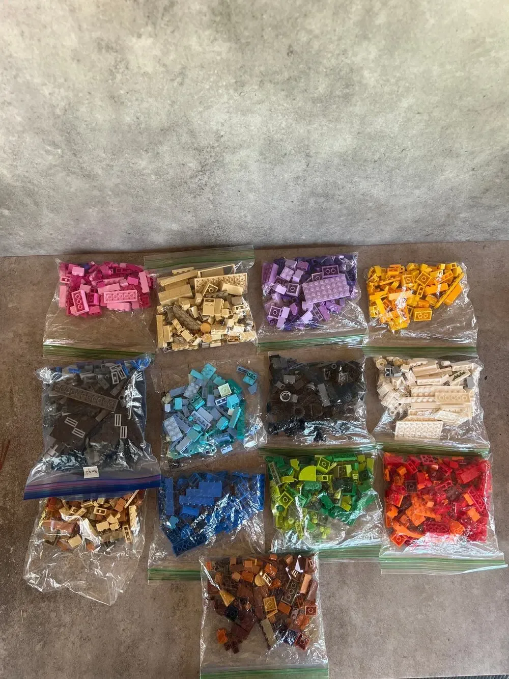Lego Lot 3lbs Color sorted huge bundle bricks purple pink mixed bundle clean